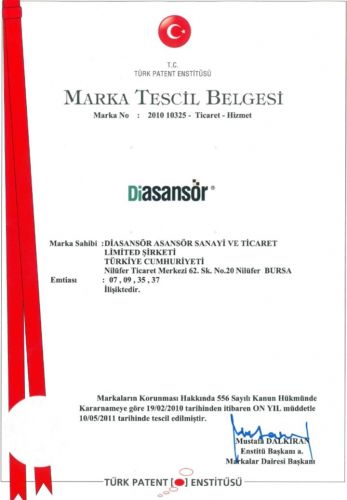 MARKA TESÇİL BELGESİ